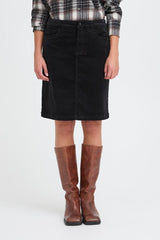 Pulz Sally skirt baby fløjl black