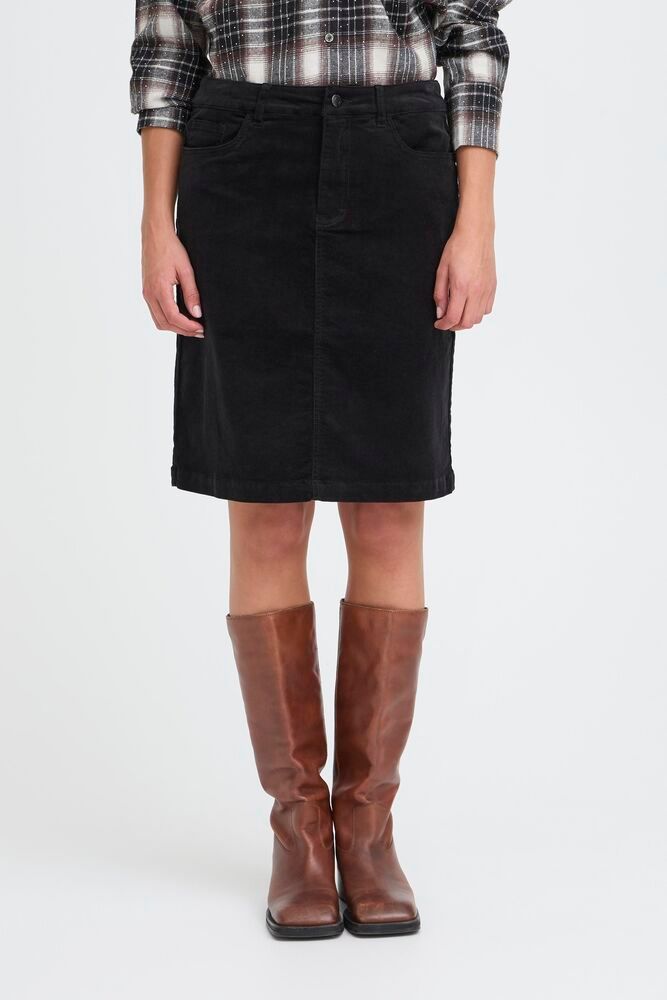 Pulz Sally skirt baby fløjl black