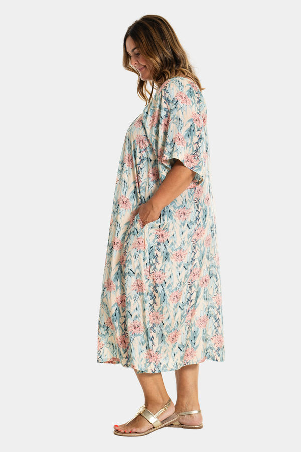 Gozzip Kerstine dress blue rose