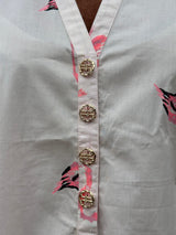 Gaspar Loule flamingo dress rose