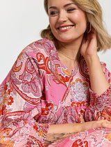 Gozzip Alice dress red mix print