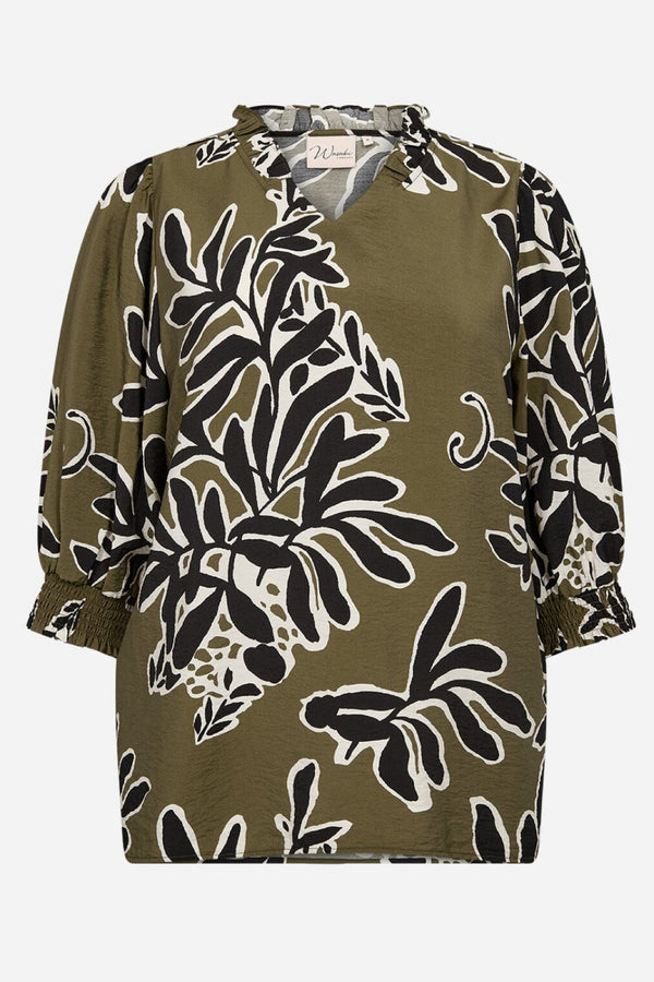 Wasabi Linnea blouse olive