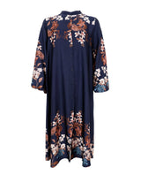 Black Colour Zendaya dress navy flower