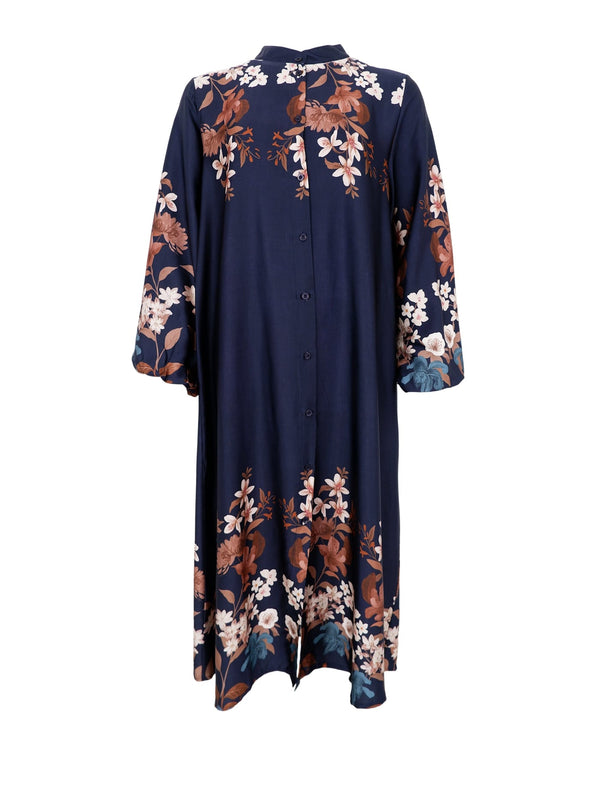 Black Colour Zendaya dress navy flower