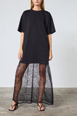 Love & Divine dress with lace skirt black