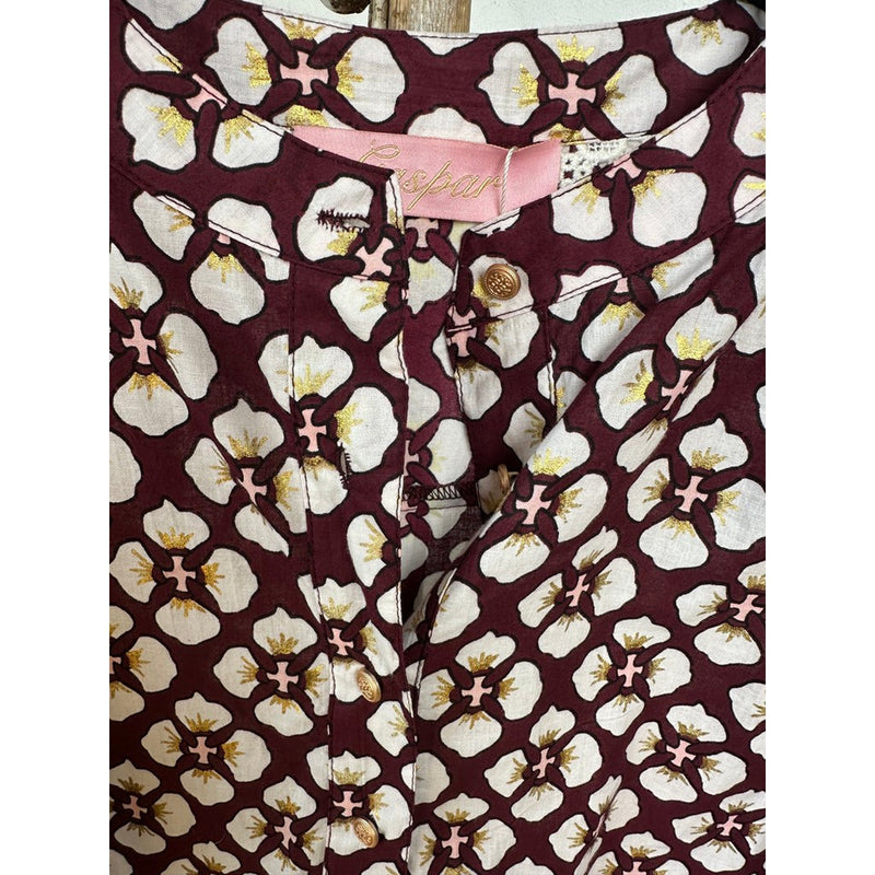 Gaspar  Flower dress bordeaux