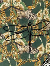 Gaspar Mumbai Butterfly print dress green