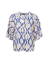 Black Colour  Chloe raglan blouse blue