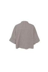 Black Colour Ally Loose Shirt Creme