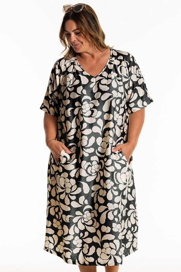 GOZZIP Khandra dress black/white