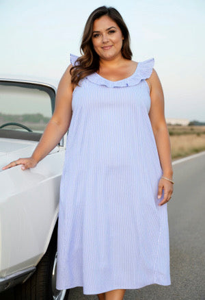 Cassiopeia Sikora dress beige stripe