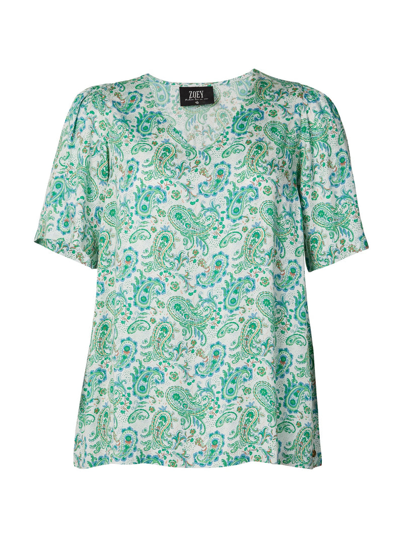 Zoey Ali blouse pebbermint green mix