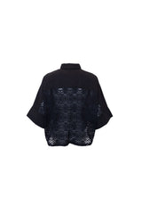 Black Colour Davina lace shirt black