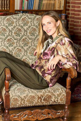 Black Colour Sherwood blouse plum
