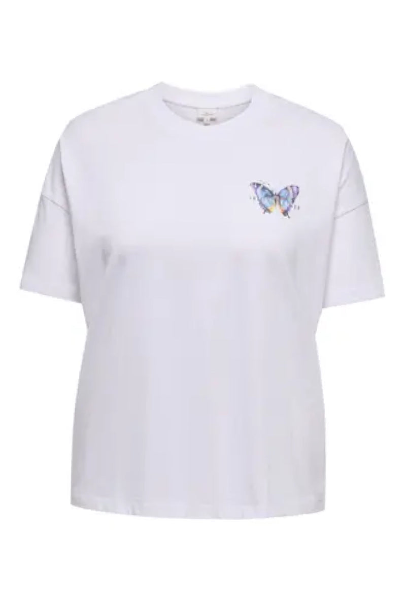 Only Carmakoma Vivvi life lovely t-shirt white