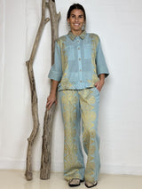 Gaspar Vigo jaquard light blue