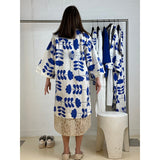 Gaspar Mumbai lace dress blue