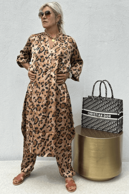 Gaspar Miami kaftan Dress Leo