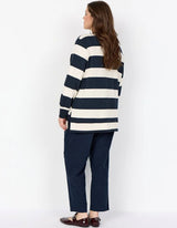 Wasabi Chaline 1 sweatshirt navy/offwhite stripe