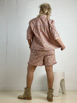 Gaspar Porto flower blouse rose
