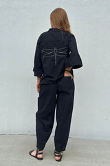 Gaspar  Mumbai poplin blouse black