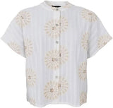 Black Colour Blanca loose shirt creme