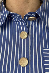 Gaspar Porto  stripe blouse blue