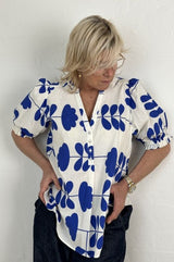 Gaspar Tunø print blouse blue