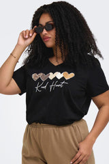 Only Carmakoma t-shirt hearts black