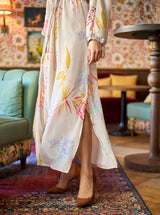 Black Colour Luna V-neck Dress Poppy Rosa