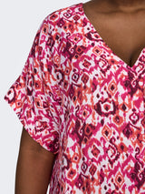 Only Carmakoma  Havana v-neck dress fuchsia purple