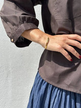 Gaspar Oslo poplin shirt chokolate