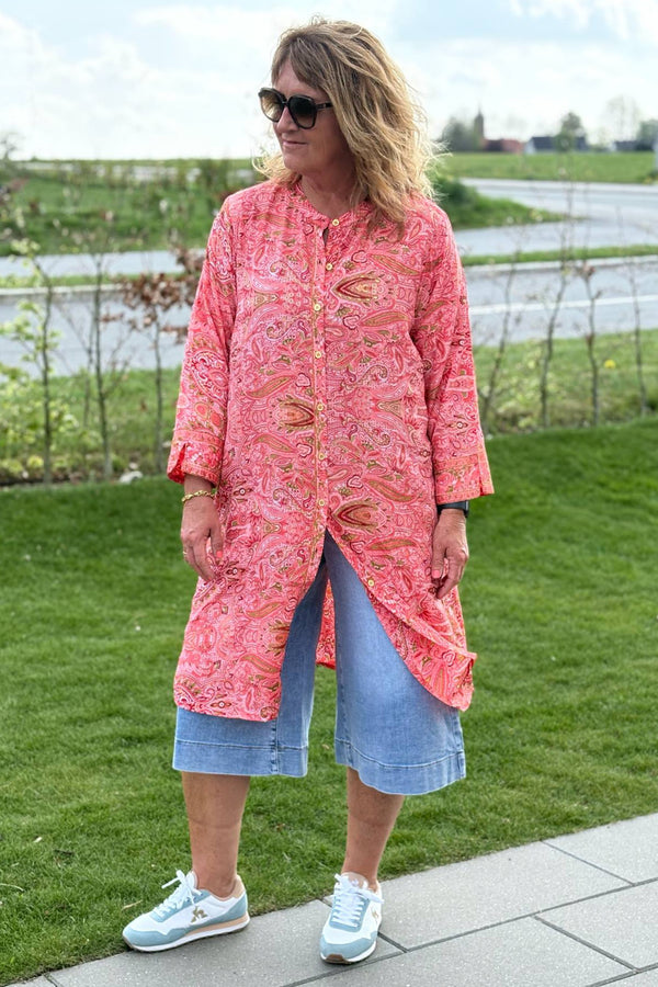 Three M Hanna tunic coral