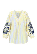 Love & Divine Love1597 blouse straw stripes