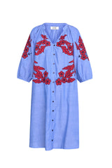 Love & Divine Love1576 long shirt blue dream/red
