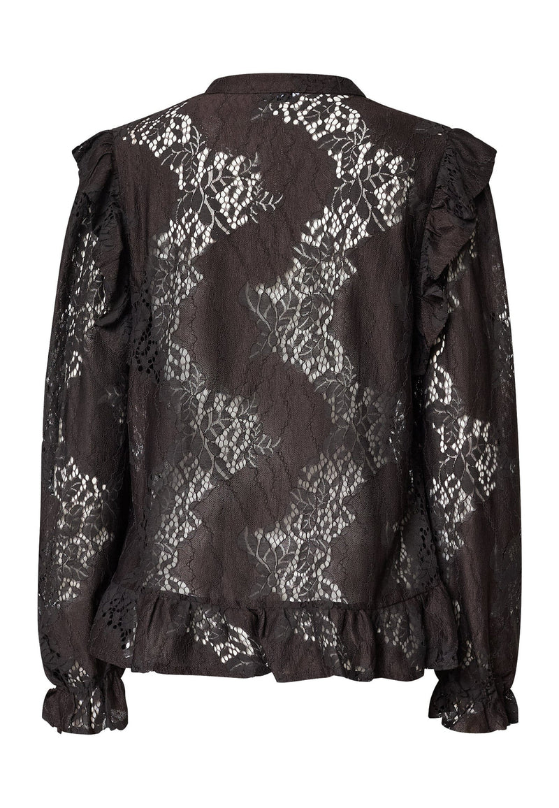 Love & Divine lace blouse chokolate
