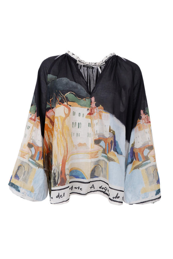 Black Colour Riviera blouse black