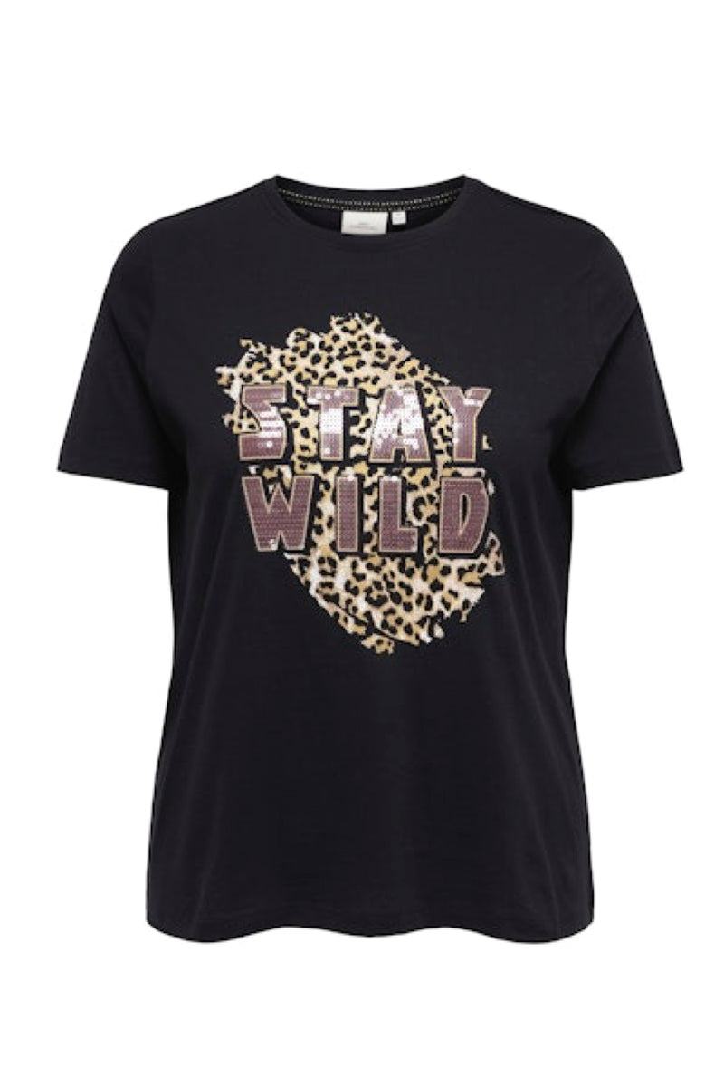 Only Carmakoma Christa jeans fit t-shirt black