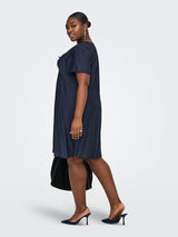 Only Carmakoma Cecilia v-neck dress navy blazer