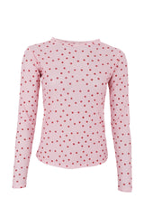 Black Colour Annie mesh blouse rose dot