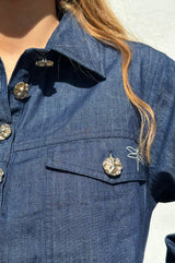 Gaspar Nice denim dress blue