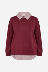 Wasabi Sabina Blouse Bordeaux/White