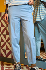 Black Colour Beate barrel pant light blue