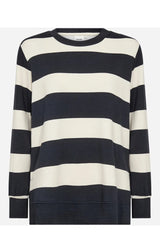 Wasabi Chaline 1 sweatshirt navy/offwhite stripe
