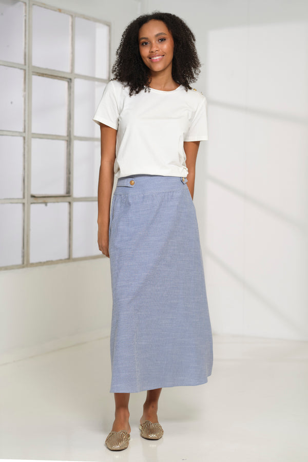 Prepair Alma skirt blue stripe