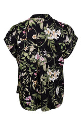 Black Colour Zennia blouse black flower