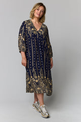 Gozzip Else dress blue board print