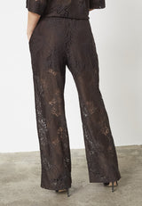 Love & Divine lace pants chocolate