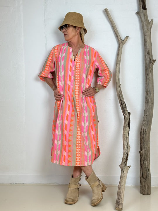 Gaspar Miami kaftan pink