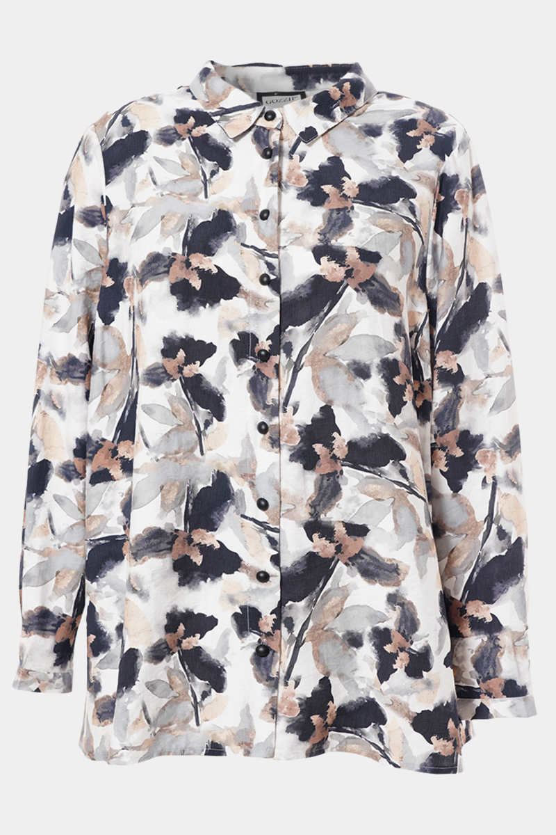 Gozzip Karina shirt multi colour print